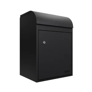Fulham Medium Front Access Wall Mountable Secure Parcel Box - Black