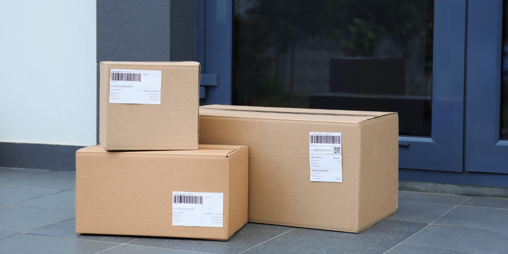 smart parcel box parcels on door step