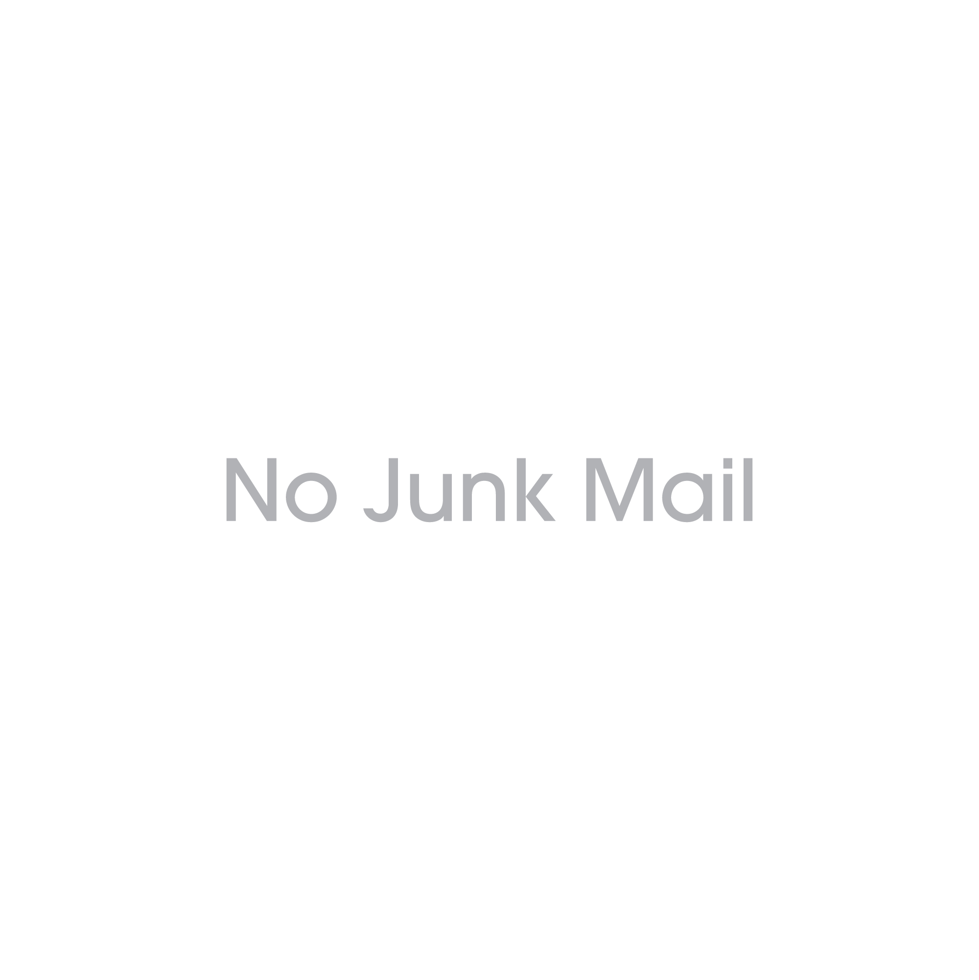D10 - No Junk Mail Decal Sticker in silver