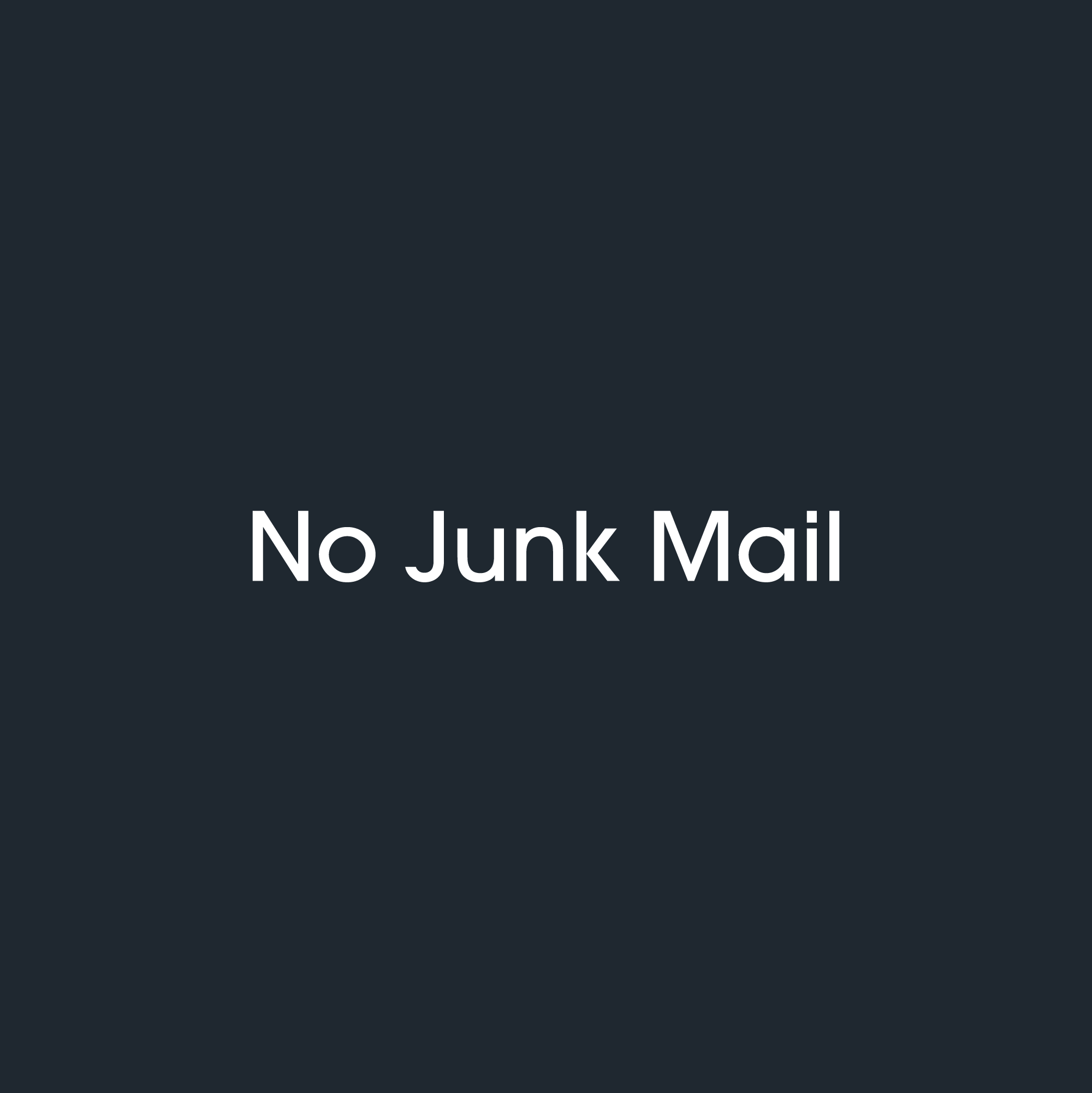 D10 - No Junk Mail Decal Sticker in white
