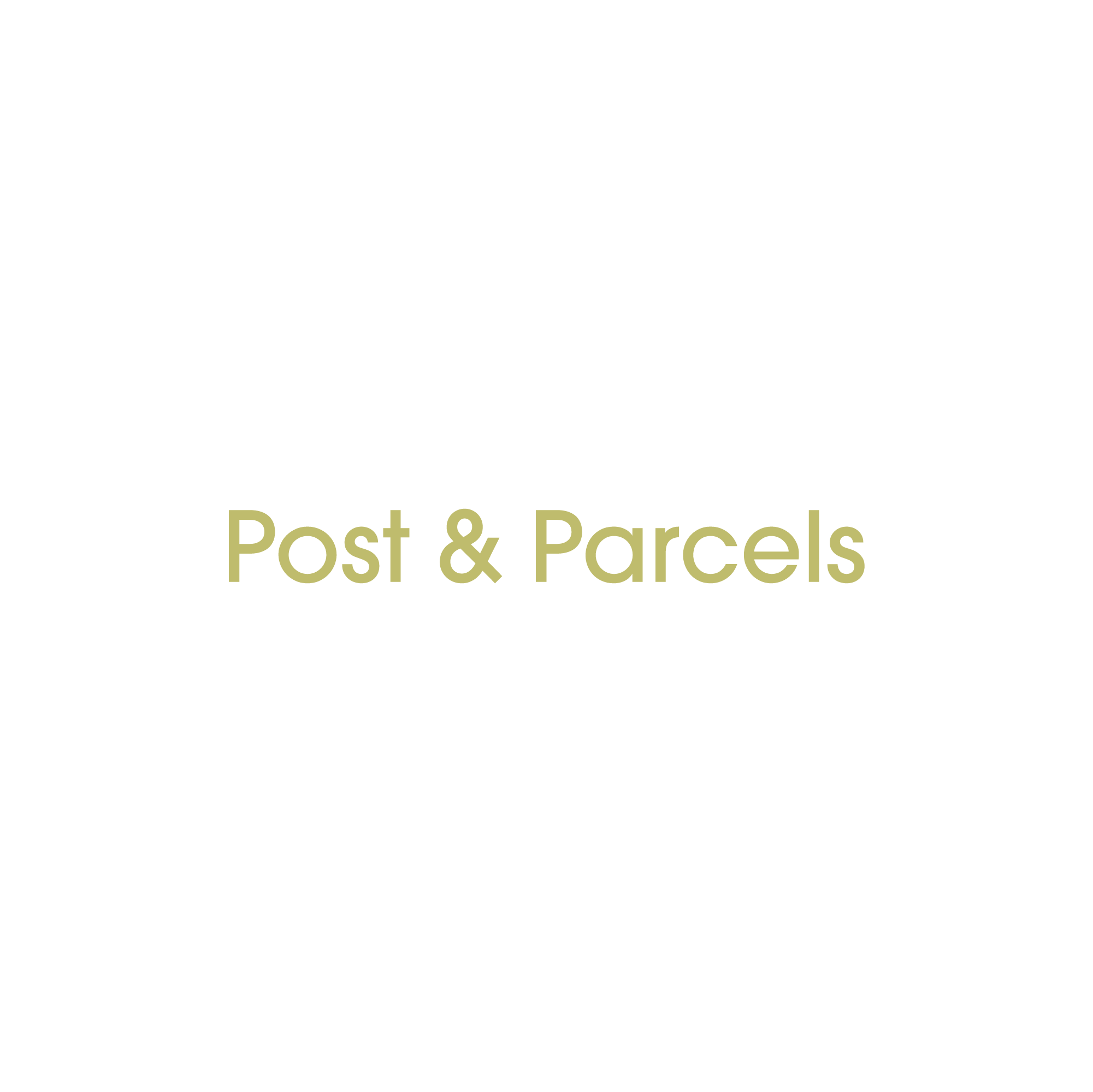 D7 - Post & Parcels Decal Sticker in gold