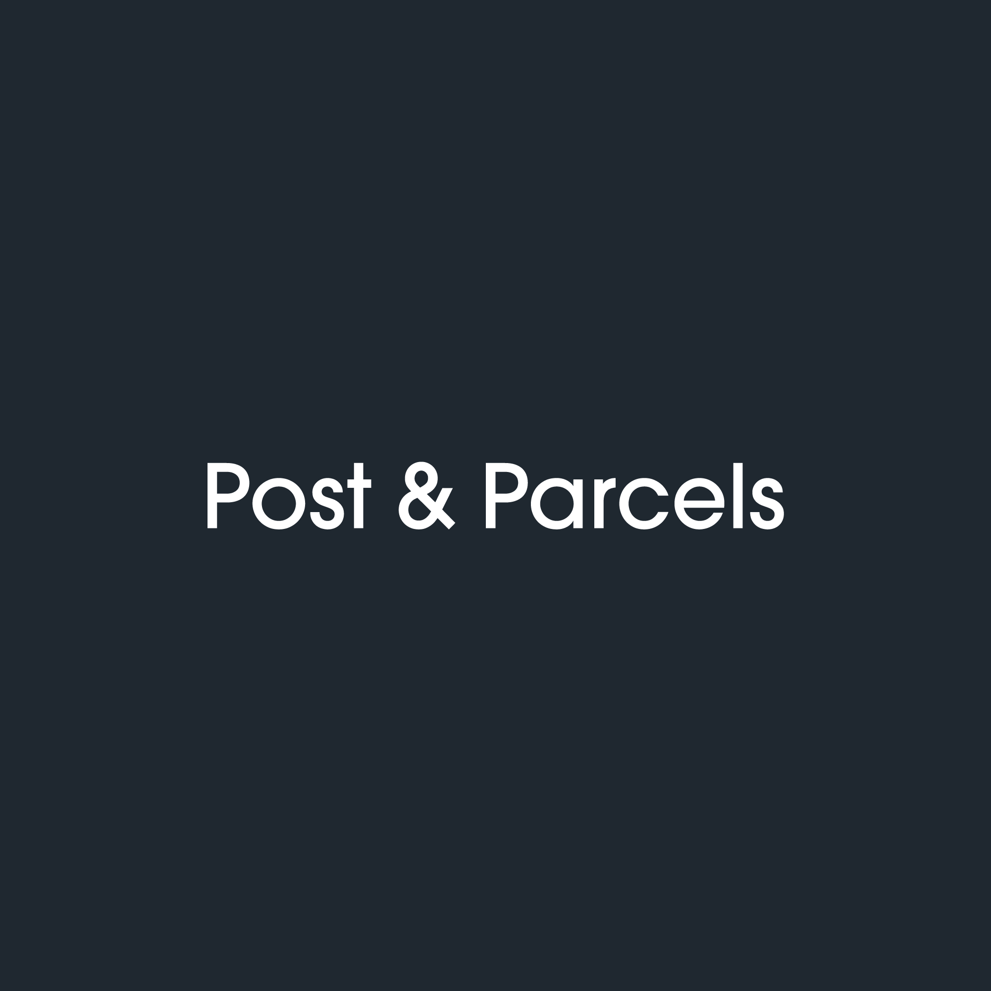 D7 - Post & Parcels Decal Sticker in white