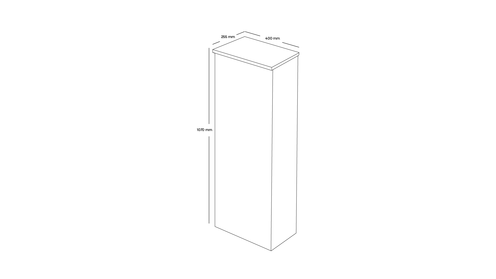 Oslo Parcel Letterbox Front Retrieval Anthracite dimensions