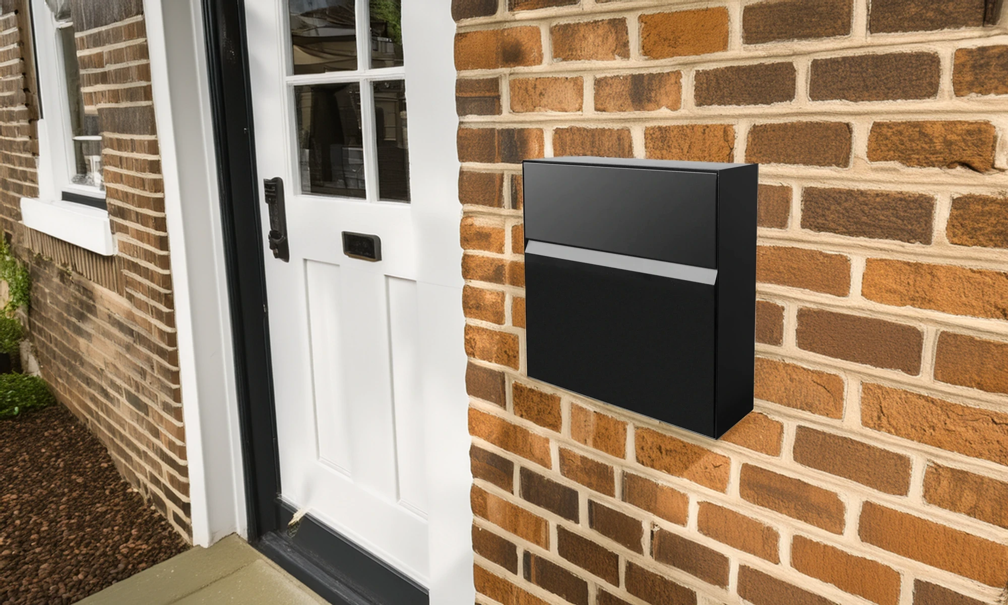 Manilla Wall Mounted Letterbox - Black