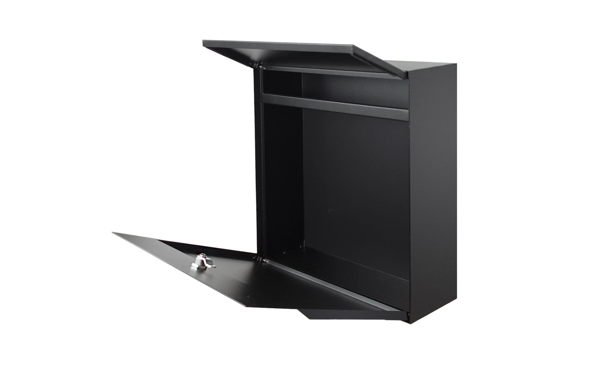 Manilla Wall Mounted Letterbox - Black