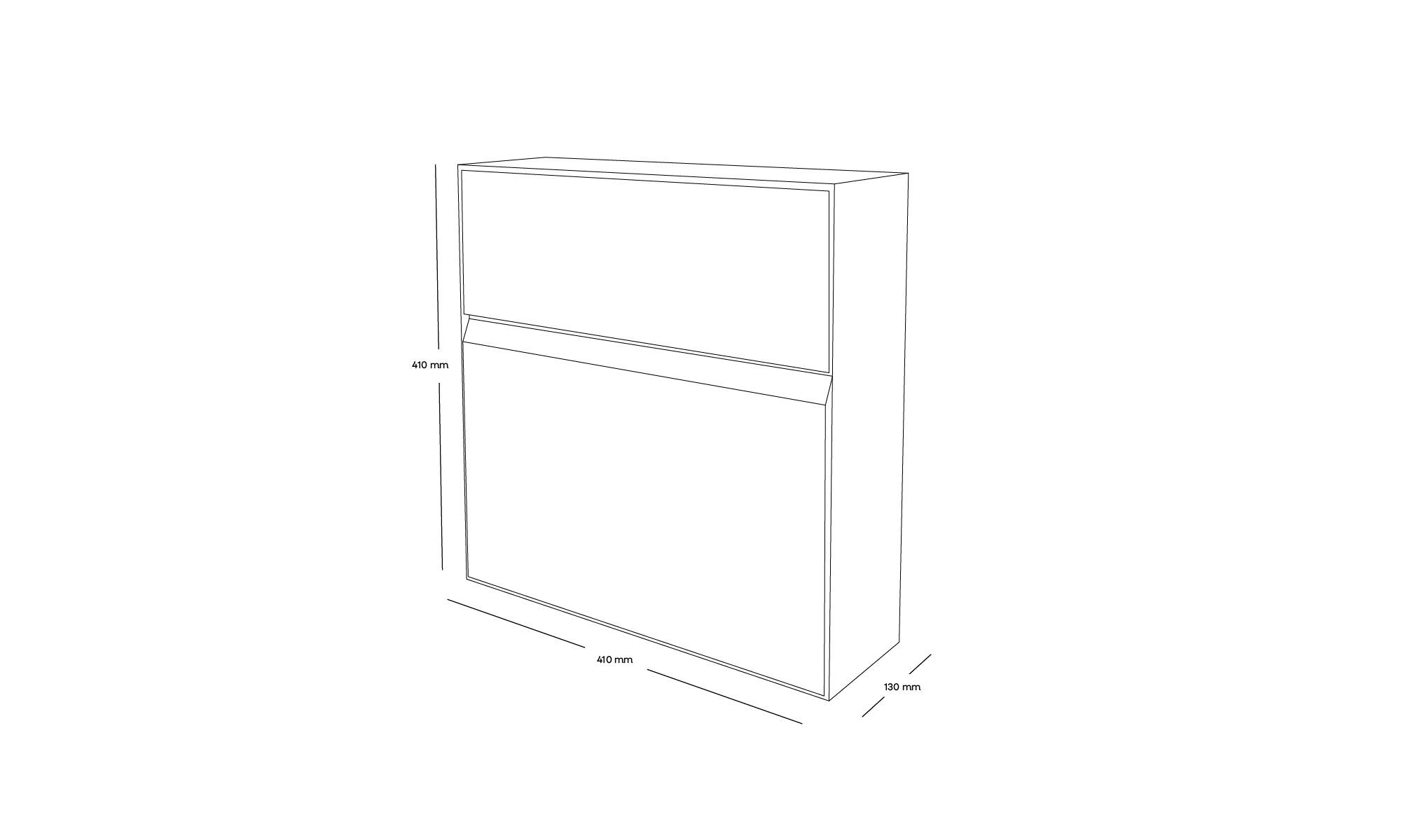 Manilla Wall Mounted Letterbox - Anthracite dimensions