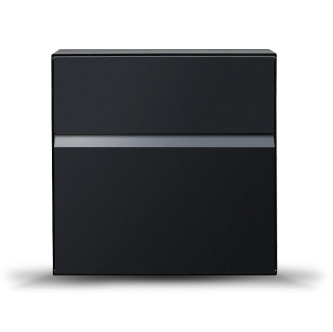 Manilla Wall Mounted Letterbox - Black
