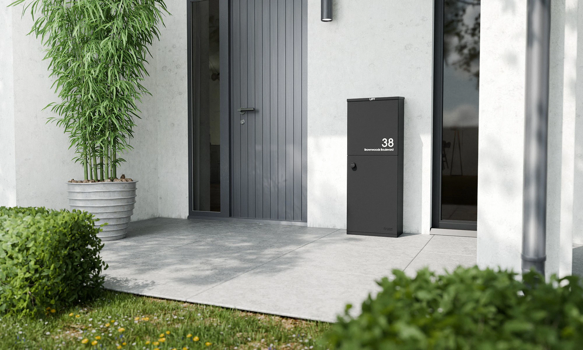 Oslo Lifestyle Modern House Door Front Black A