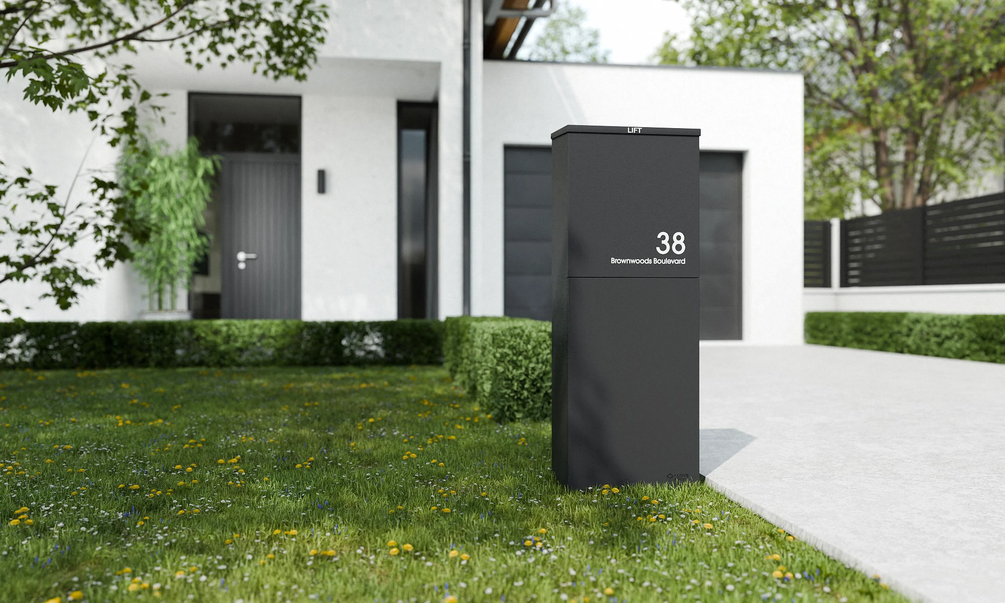 Oslo Lifestyle Modern House Door Rear Black A