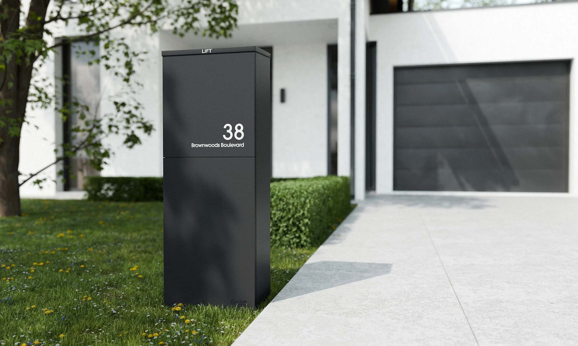 Oslo Lifestyle Modern House Door Rear Black B