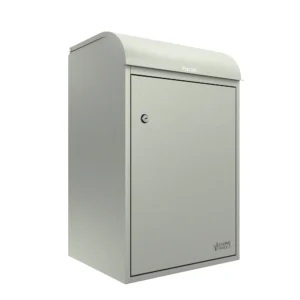 Fulham großer sicherer Paketbriefkasten mit Wandhalterung und Frontzugang - Pebble
