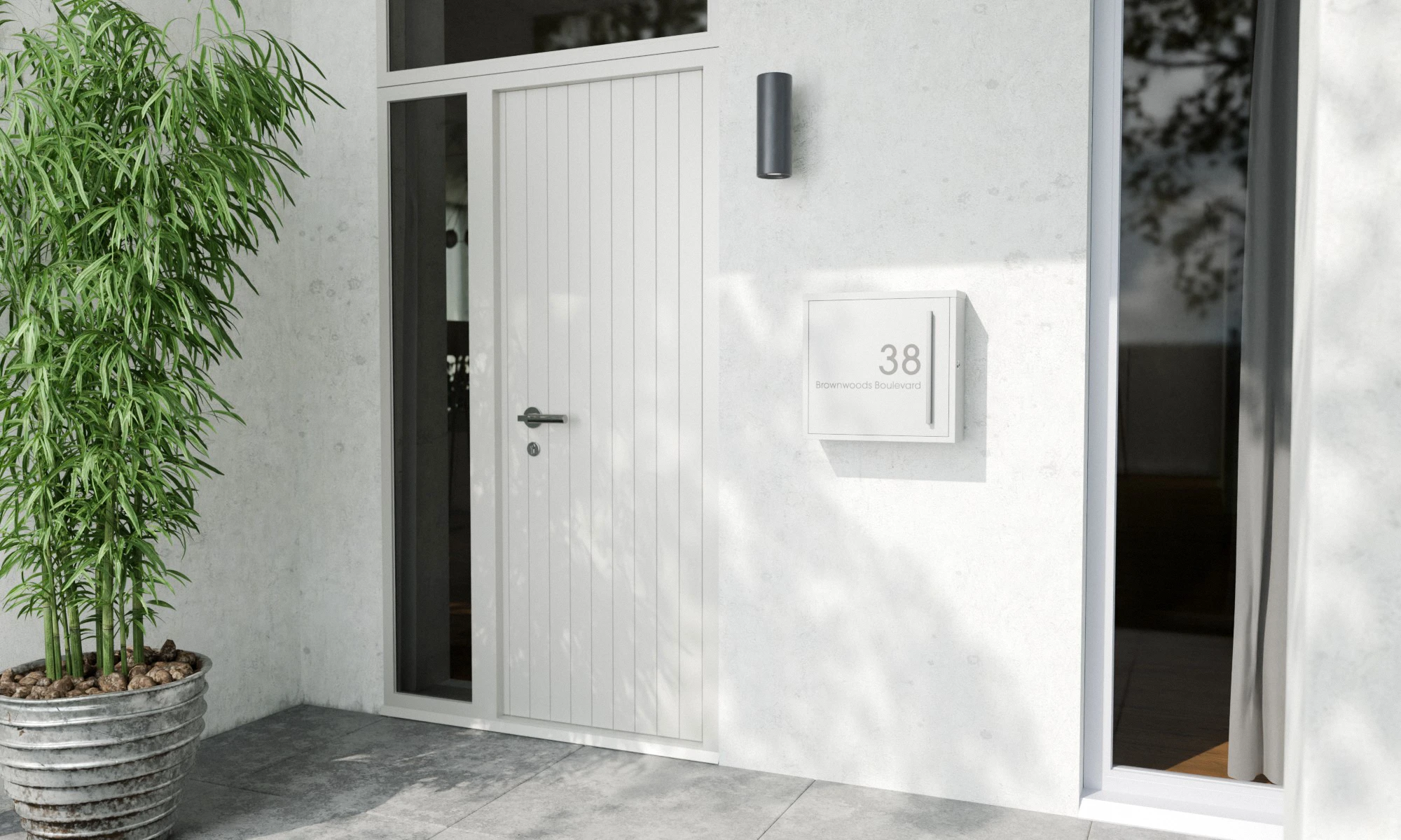 Milan 8188 Letterbox Modern House White A